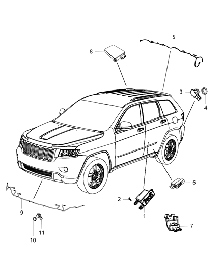 Wiring Rear Fascia Diagram for 68143473AA