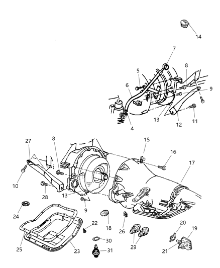 2003 Dodge Ram 1500 Overhaul Package Transmission Diagram for 5080610AC