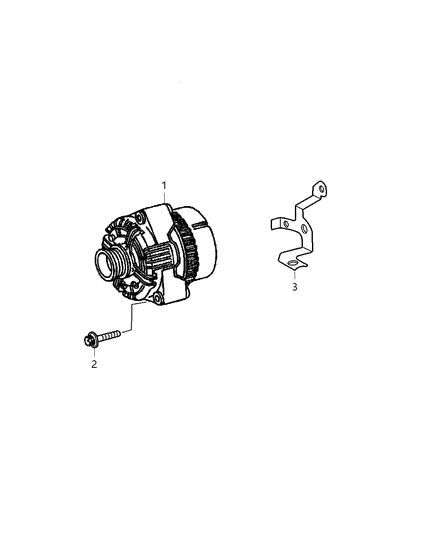 2005 Chrysler Crossfire Generator Engine Diagram for 5135465AA
