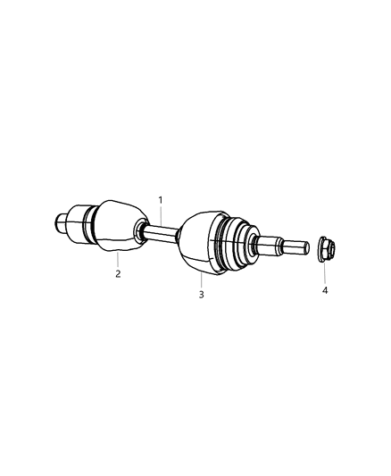2004 Jeep Liberty Shaft Axle Half Diagram for RL028398AA