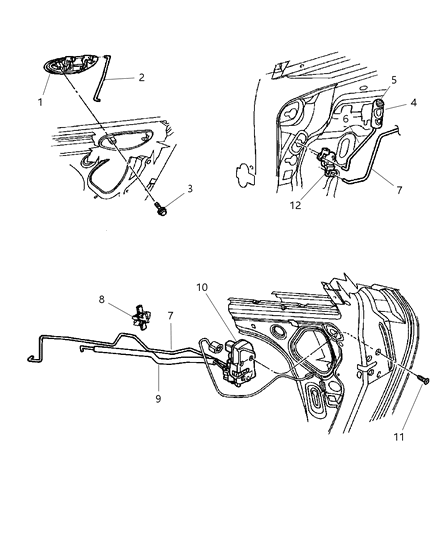 1989 Dodge Diplomat Latch Rear Door Diagram for 4574022AE