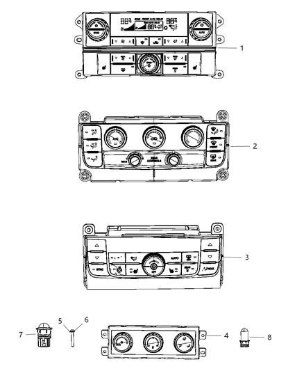 Control A/C And Heater Diagram for 55111367AF