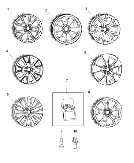 Wheel Aluminum Diagram for 5SN87DD5AB
