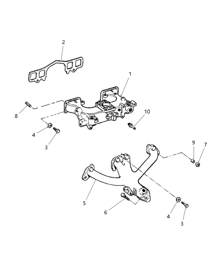 2012 Chrysler 300 Fitting Vacuum Serviced In Manifold Diagram for 4854194