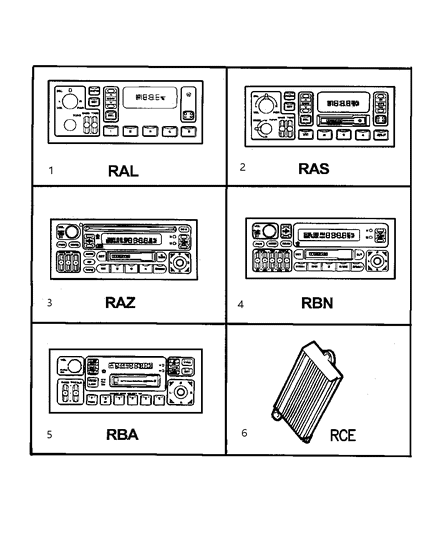 Radio AM/FM Cassette Diagram for 4858556AC