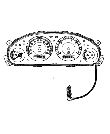 2007 Dodge Grand Caravan Cluster Instrument Panel Diagram for 56044973AC