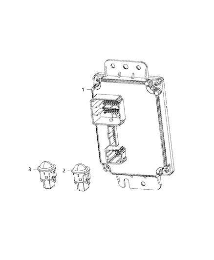 1987 Dodge Ram 50 Module A/C And Heater Diagram for 68492601AA