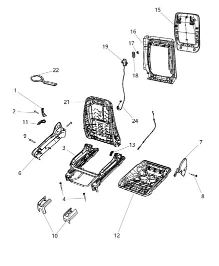 2009 Dodge Challenger Nut Diagram for 5139639AA