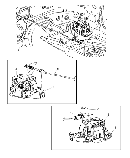Knob Gearshift Diagram for 4779398AB