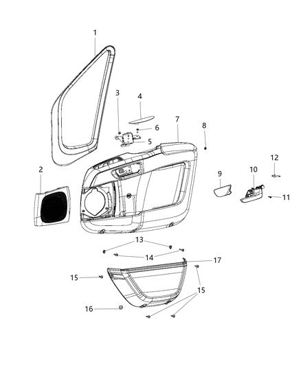 Handle Inside Remote Control Diagram for 1ZA10JXWAB