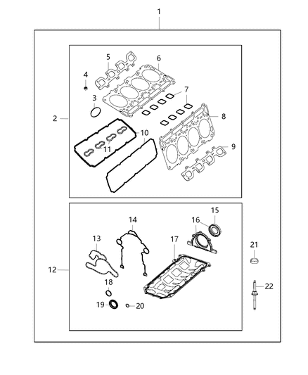 Stud Double Ended M12 X 1.75Xm8 X 1.25 X 154.50 Diagram for 6512285AA