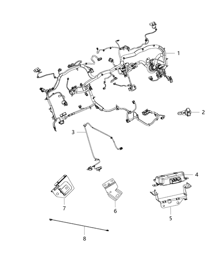 Wiring Console Diagram for 68233583AA