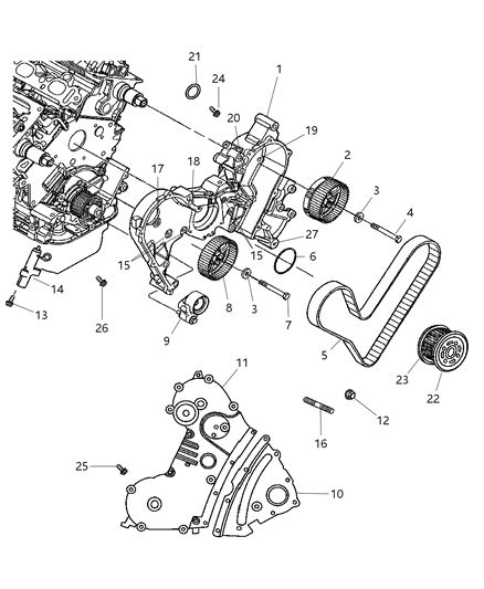2006 Dodge Magnum Screw And Washer, Power Steering Bracket M10X1.50X35.00 Diagram for 6101504