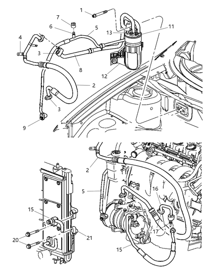 Condenser A/C Diagram for 2AMC4602AA