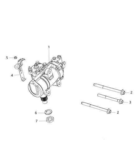 Gear Power Steering Diagram for 68210720AA