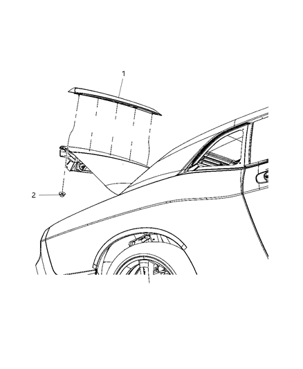 2011 Dodge Challenger Spoiler Rear Air Dam Diagram for 1FS64AXRAB