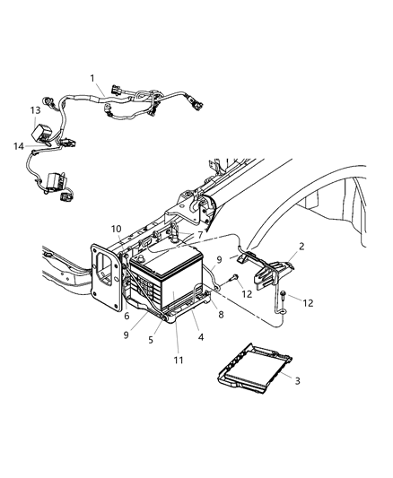 Battery Storage Diagram for BP034700AA