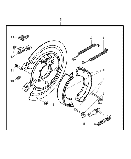 1987 Chrysler New Yorker Link And Lever Assembly Parking Brake Diagram for 68026378AA