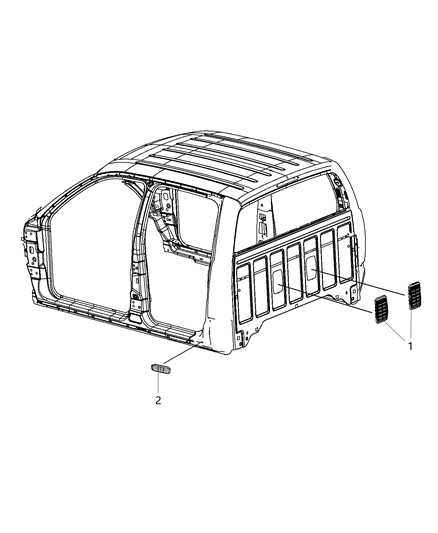 2009 Dodge Sprinter 3500 Exhauster Bodyside Aperture Diagram for 68158062AB