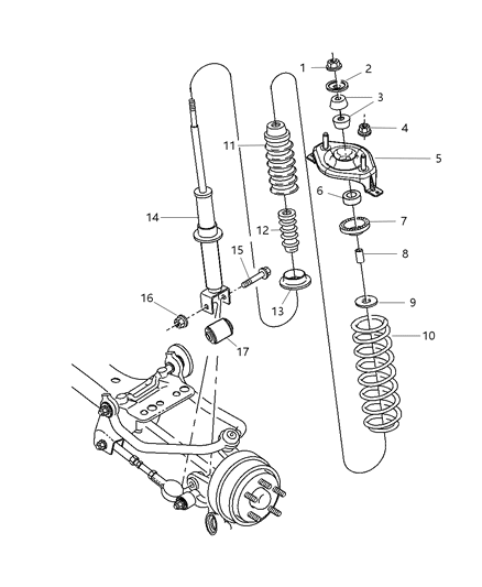 Mount Strut Diagram for 4879071AC