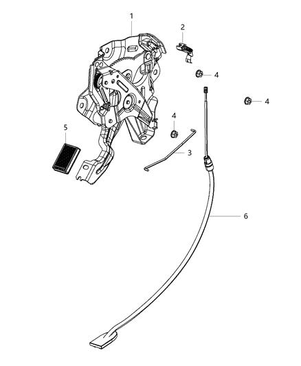 1987 Jeep Cherokee Rod Parking Brake Release Diagram for 55398358AA