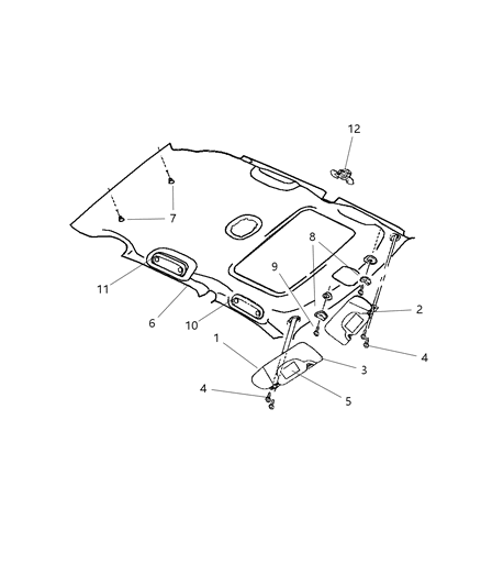 Visor Illuminated Diagram for TF86MF1AF