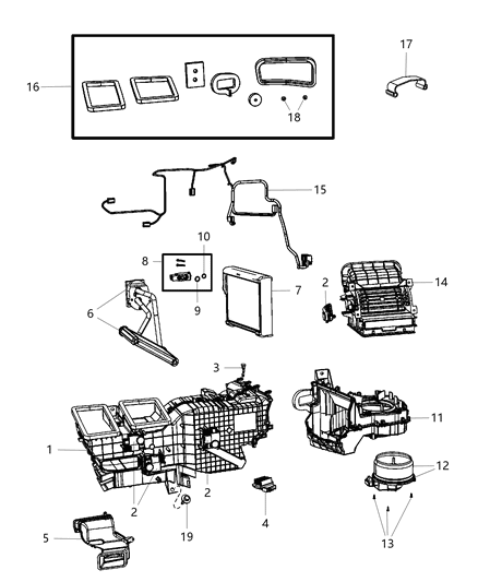 2008 Dodge Sprinter 2500 Housing Distribution: Doors, Plate, Coupler, Packing Diagram for 68048892AB