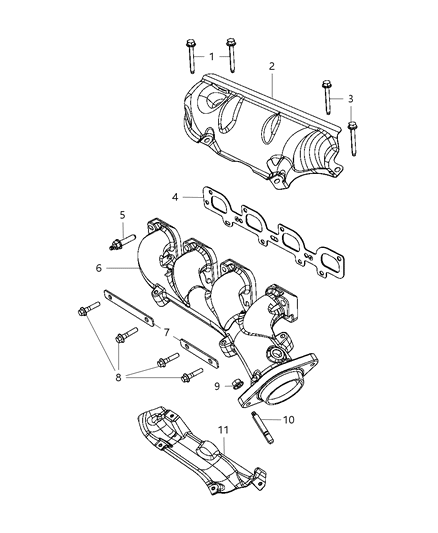 Stud Double Ended M10X1.50X60.00 Diagram for 6510324AA