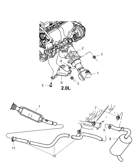 Muffler Exhaust Diagram for 4546968AC