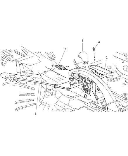 Prnd Bezel Gear Selector Diagram for 68004144AC