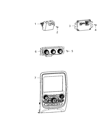 1992 Jeep Comanche Module A/C And Heater Diagram for 68441900AC