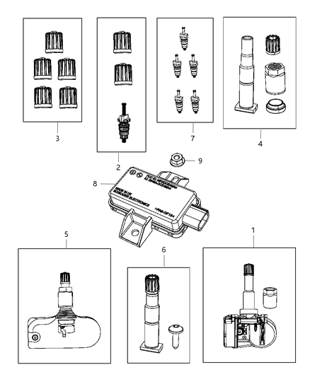 Module Tire Pressure Monitoring Diagram for 56029542AC