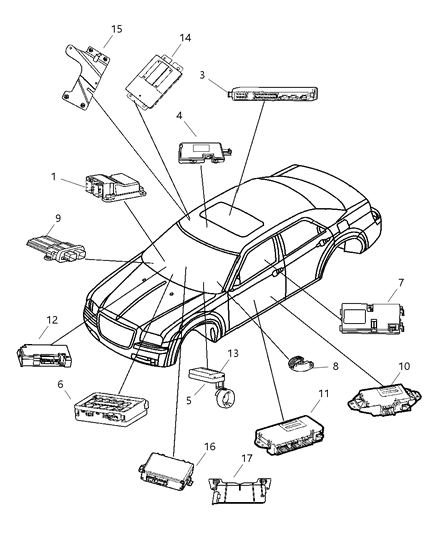 Module Occupant Restraint Diagram for 5081042AD