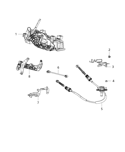 1992 Dodge Ram 50 Clip Cable Routing Diagram for 68299551AD