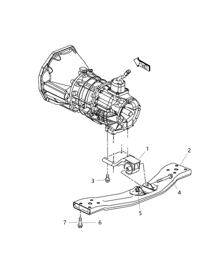 2020 Ram 1500 Classic Bolt Hexagon Flange Head M10X1.50X135.00 Diagram for 6506805AA