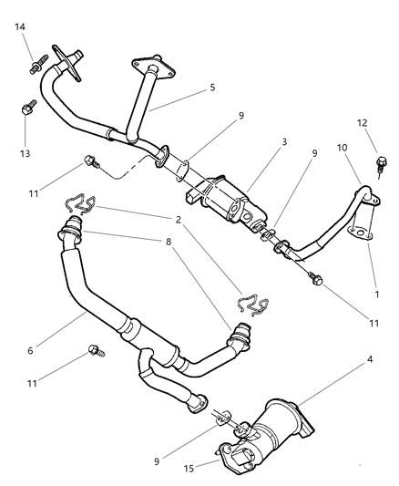 1992 Chrysler Town & Country Valve EGR Diagram for 4591092AB