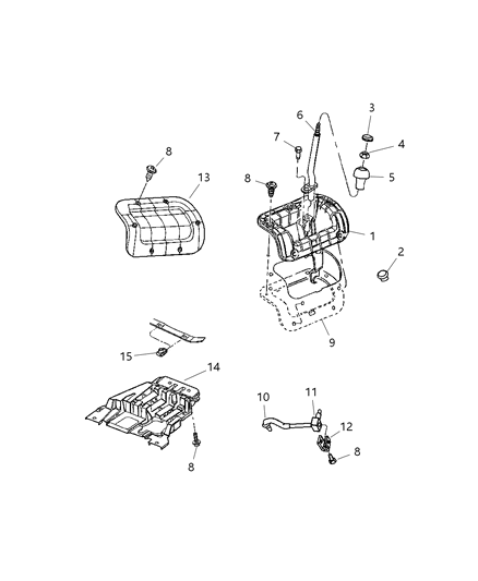 1992 Dodge Caravan Rod Gear Shift Control Transfer Case Idem [5 & 6] Diagram for 52105389AA