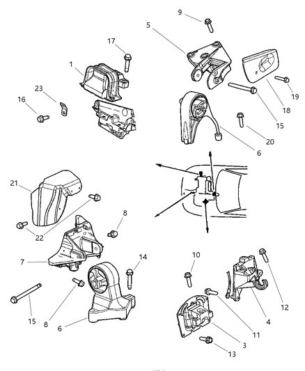 1992 Dodge Grand Caravan Bolt Hexagon Flange Head M10X60 Diagram for 6505857AA