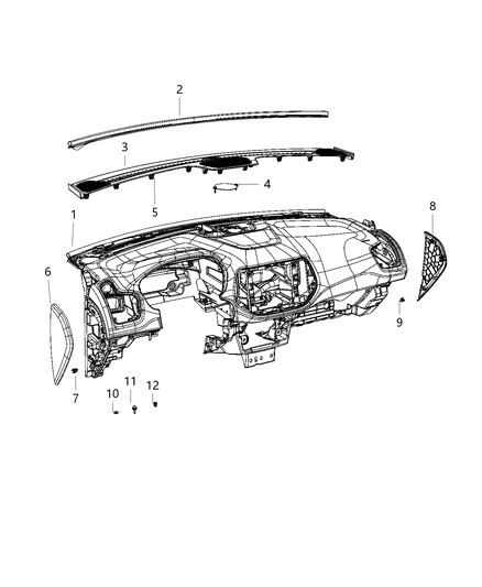 Panel Instrument Panel Diagram for 6QZ74DX9AC