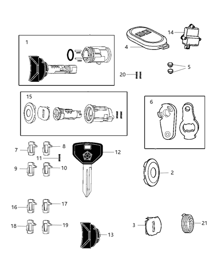 2006 Chrysler PT Cruiser Module Time And Alarm Diagram for 56049071AG