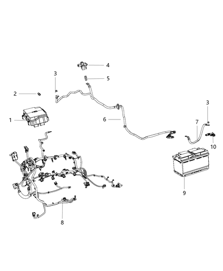 2019 Jeep Wrangler Sensor Battery Diagram for 56029713AB