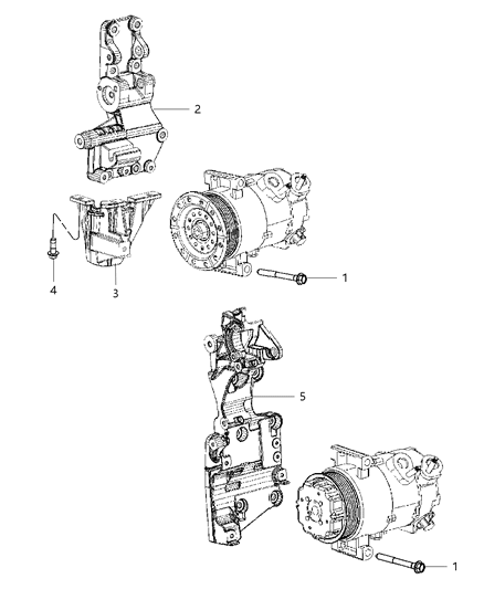 1993 Dodge D250 Bracket Accessory Mount Diagram for 68000635AA