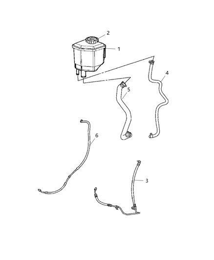 Hose Power Steering Pressure Diagram for 4782518AE