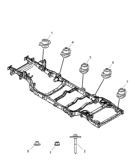 Insulator Body Hold Down D - Pillar Diagram for 52126234AA