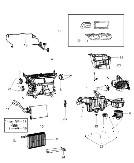 Module Power Blower Motor Diagram for 68110616AA