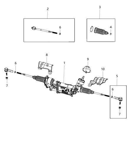 Gear Rack And Pinion Electric Diagram for 68323544AB