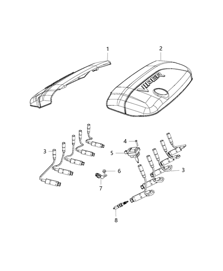 2024 Jeep Wagoneer Spark Plug Diagram for SVRE10PMC5
