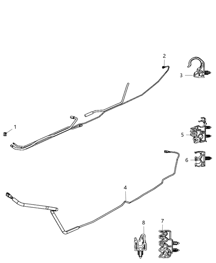 1986 Chrysler New Yorker Tube Fuel Return Diagram for 52122527AB