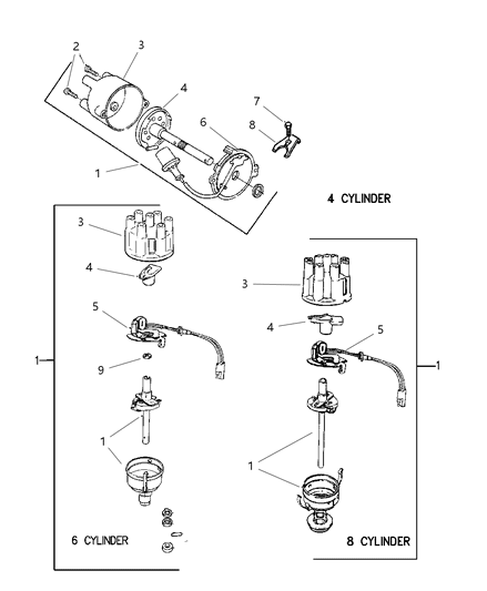 2003 Chrysler PT Cruiser Rotor, 318-360 Engine Diagram for 53008778