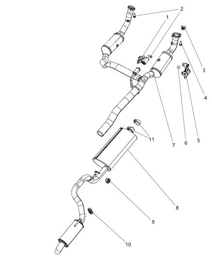 Muffler Exhaust Diagram for 52125106AD